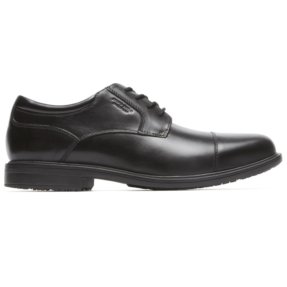 Rockport Dress Shoes For Mens Black - Essential Details II Cap Toe - GM6021954